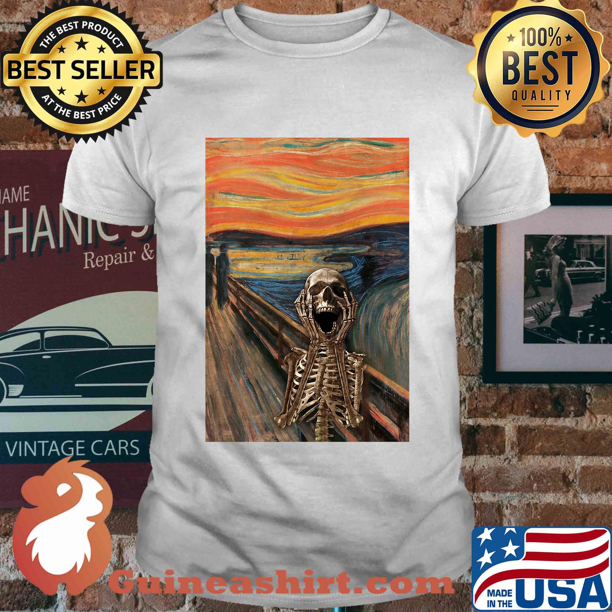 The Scream Skeleton Vertical Poster Shirt