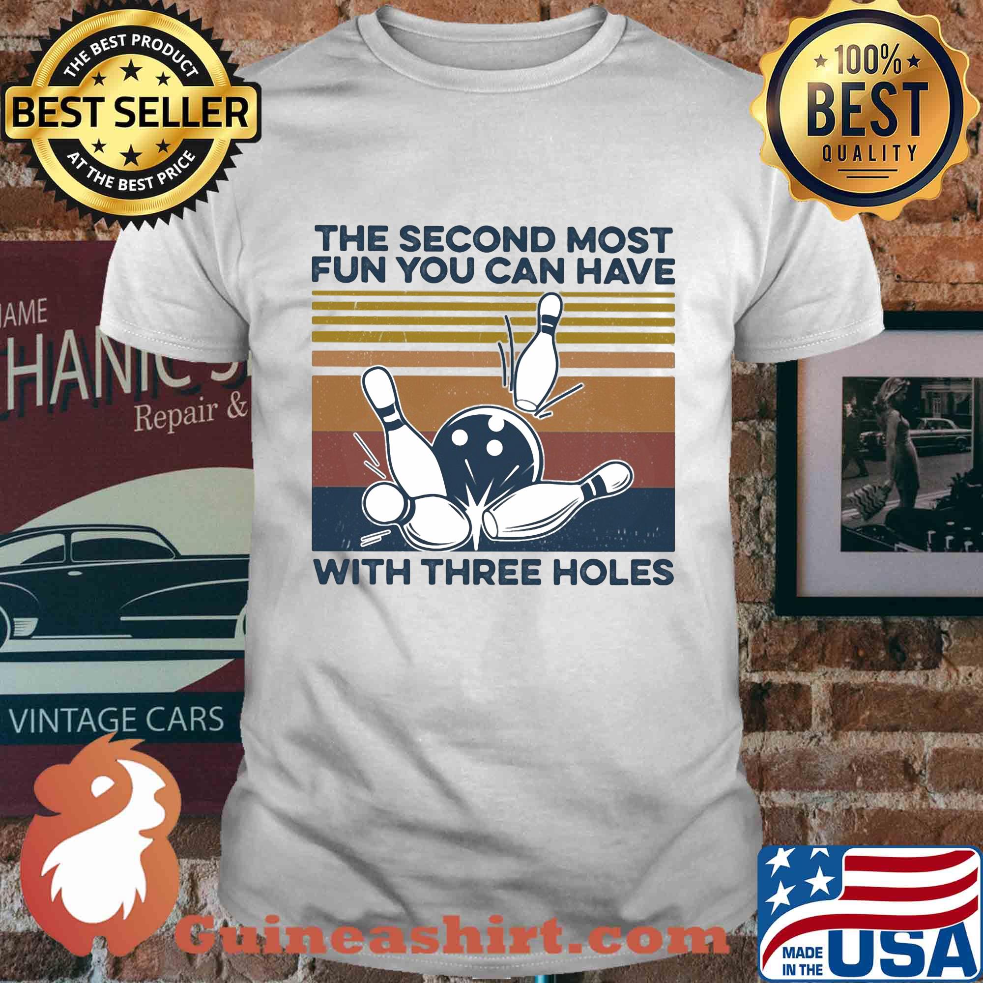 The second most fun you can have with three holes Bowling vintage shirt