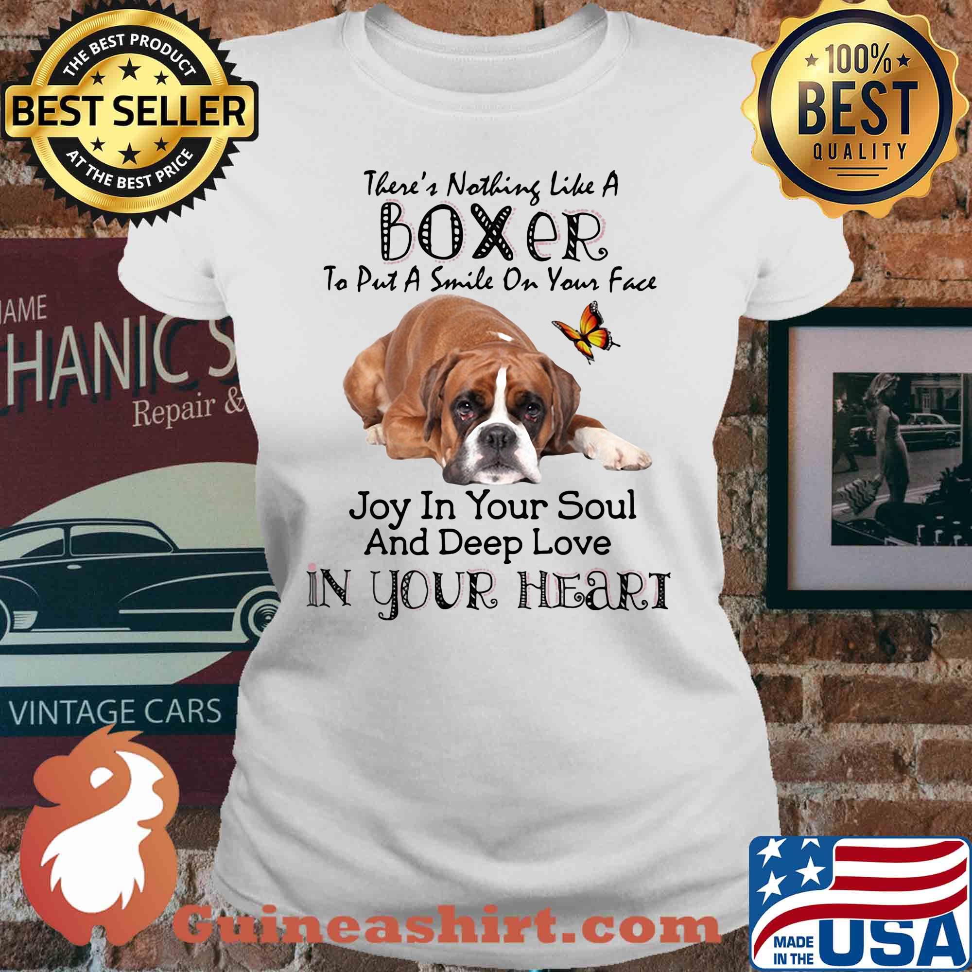 There’s nothing like a boxer to put a smile on your face joy in your soul and deep love in your heart s V-neck