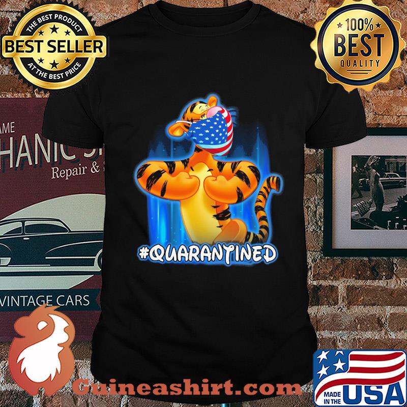 Tiger quarantined American flag mask Disney shirt