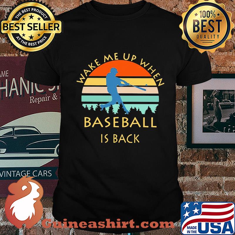 Wake me up when baseball is back vintage shirt