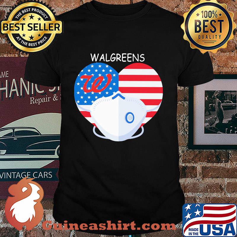 Walgreens American flag veteran flag mask shirt