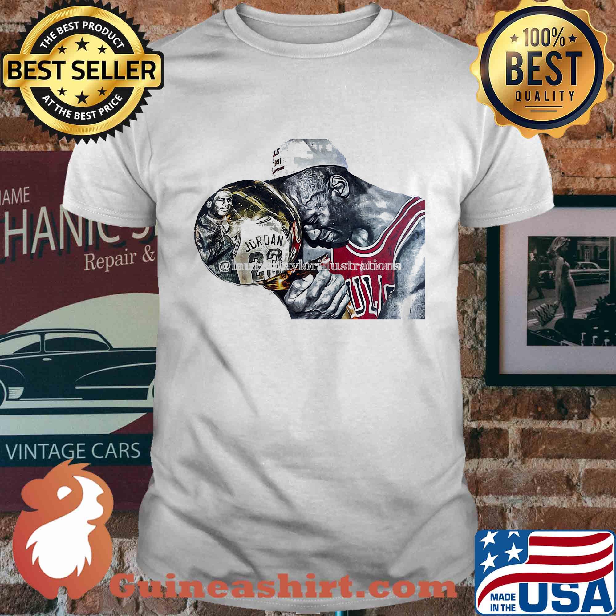 1991 Michael Jordan player basketball chicago bulls team shirt
