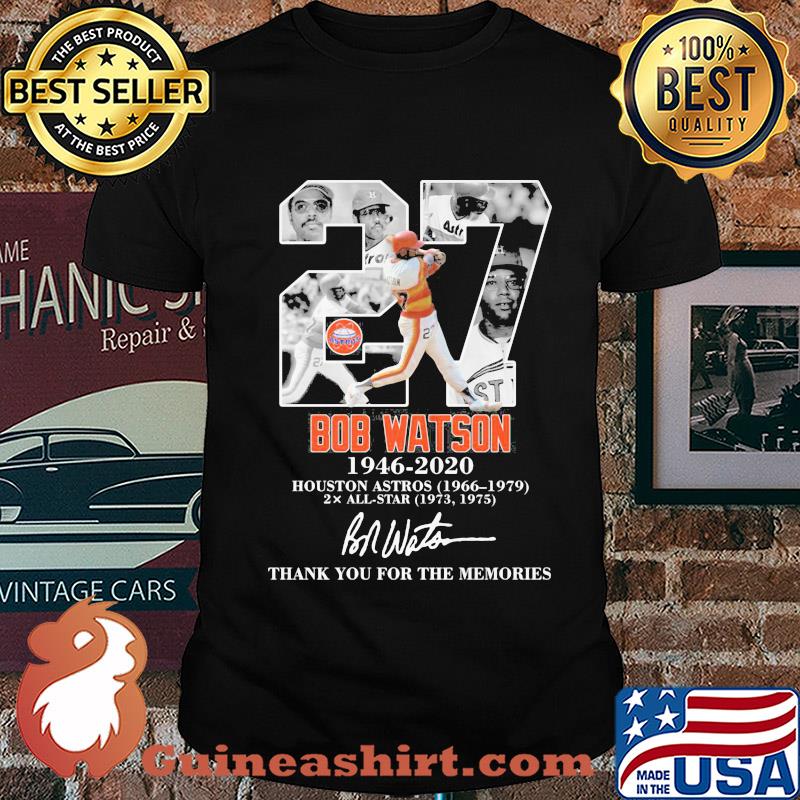 27 bob watson 1946 2020 houston astros thank you for the memories signature shirt