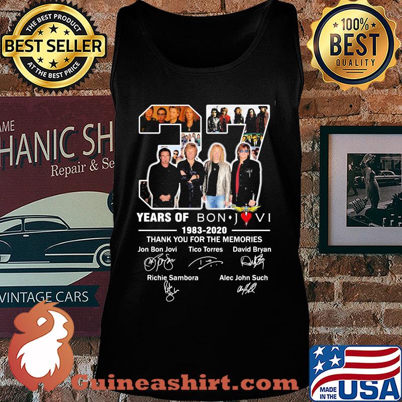37 years of bon jovi 1983 2020 thank you for the memories signatures s Tank top