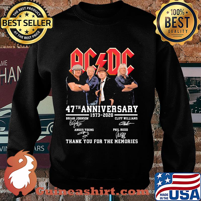 Acdc 47th anniversary 1973 2020 thank you for the memories signatures s Sweater