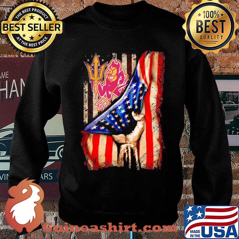 Arizona State American flag veteran Independence Day s Sweater