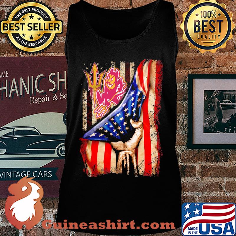 Arizona State American flag veteran Independence Day s Tank top