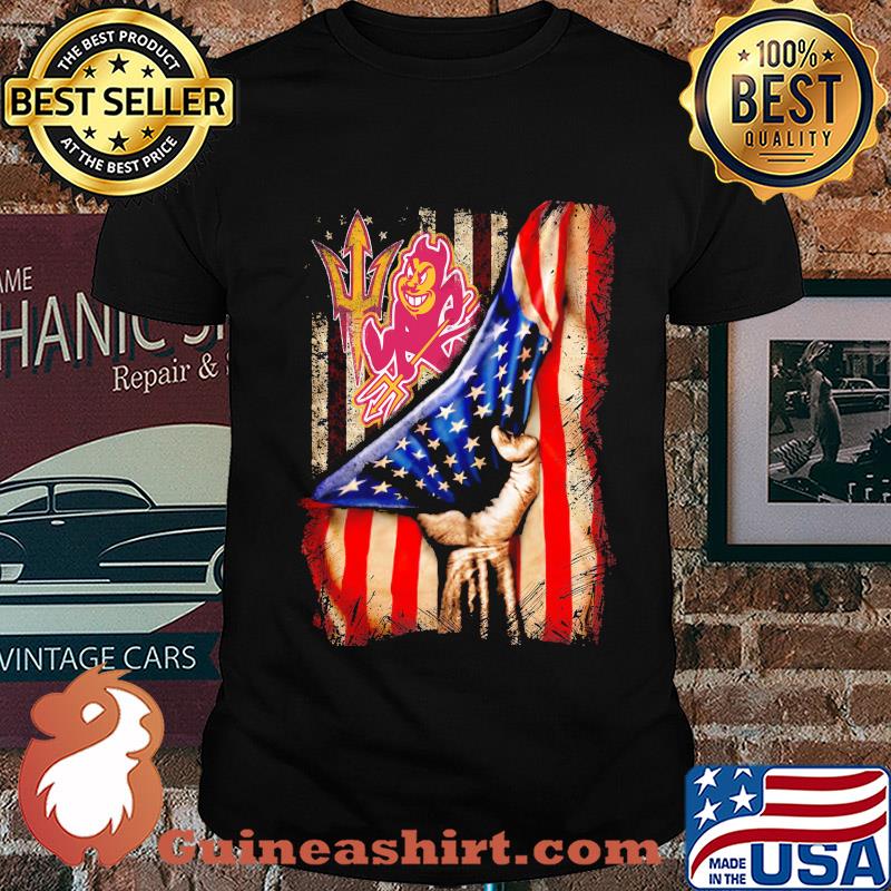 Arizona State American flag veteran Independence Day shirt