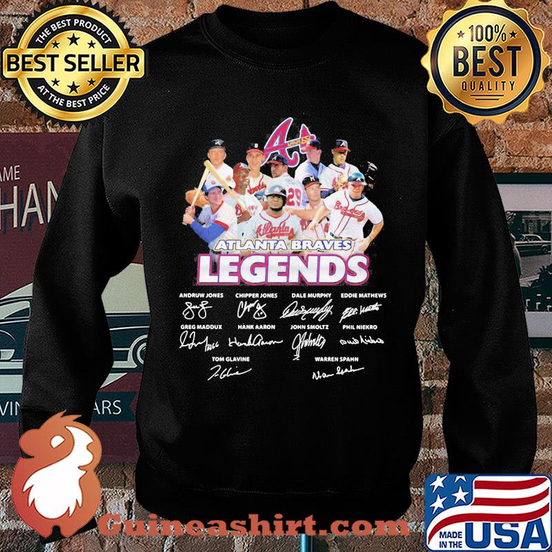 Atlanta braves legends baseball team signatures s Sweater