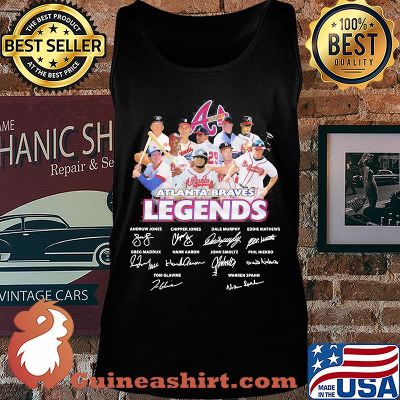 Atlanta braves legends baseball team signatures s Tank top