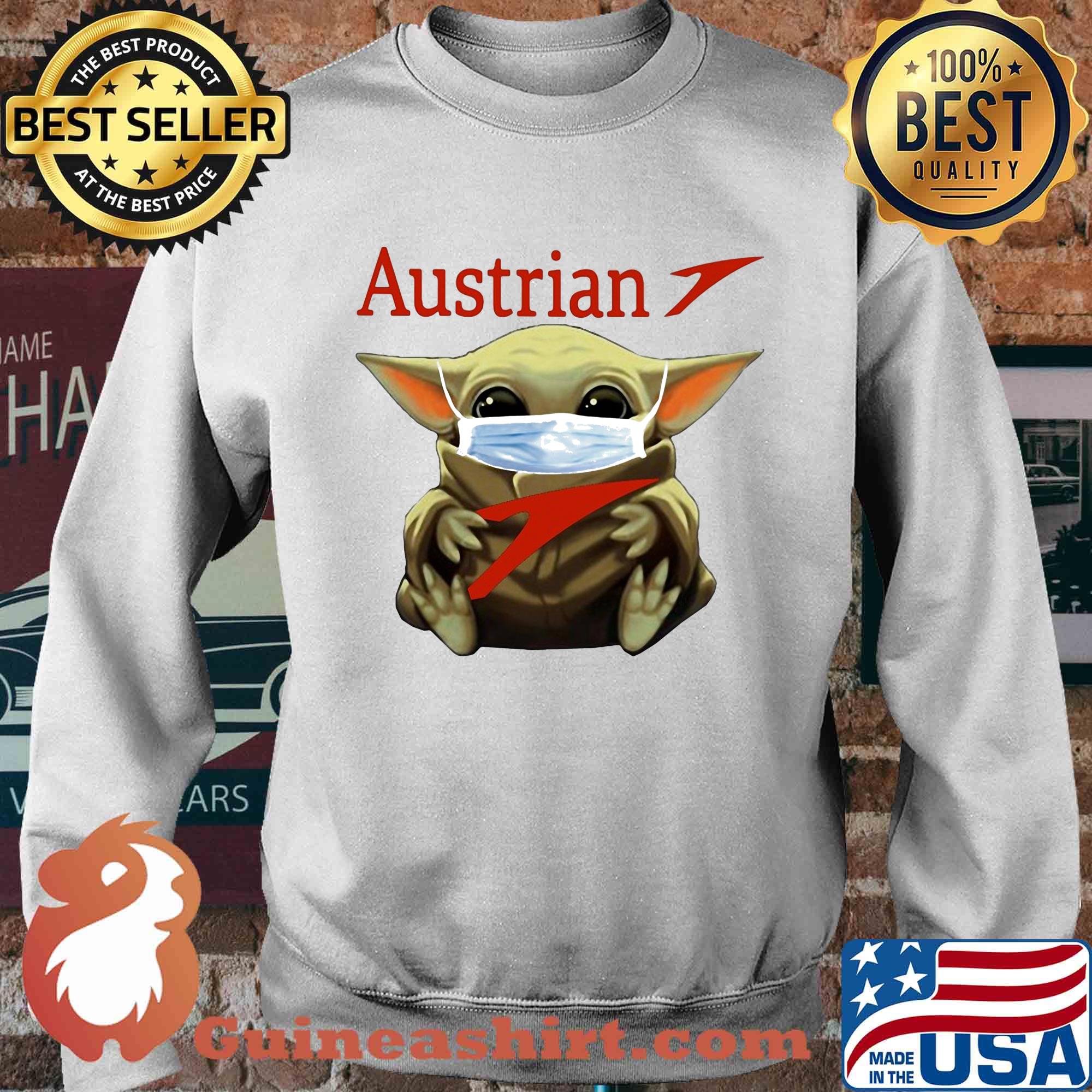 Baby Yoda face mask hug Austrian s Sweater