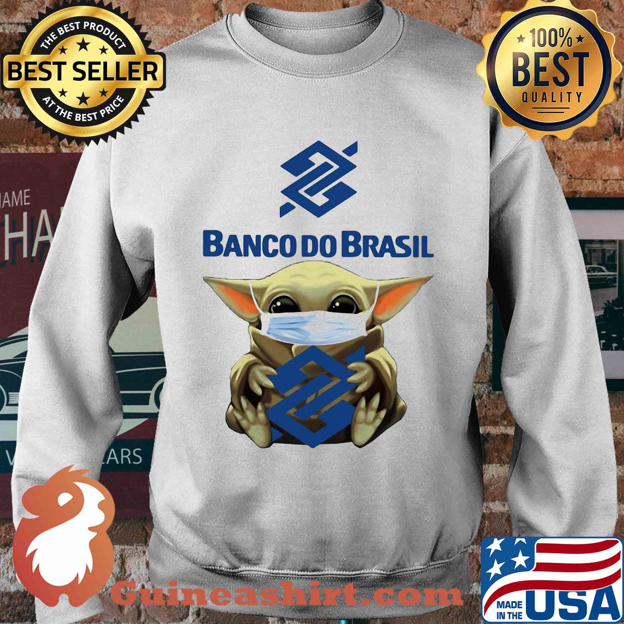 Baby Yoda face mask hug Banco Do Brasil s Sweater