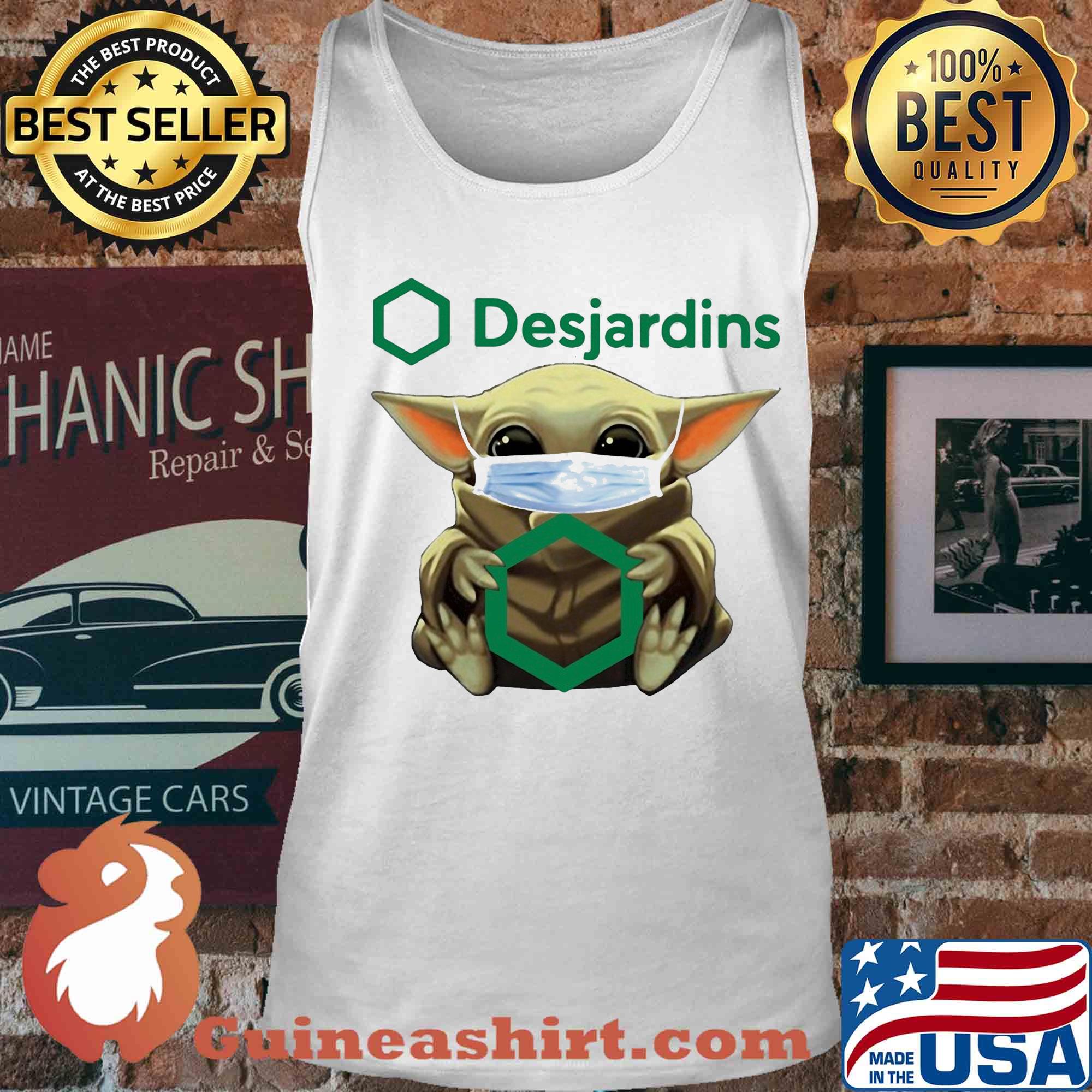 Baby Yoda face mask hug Desjardins s Tank top