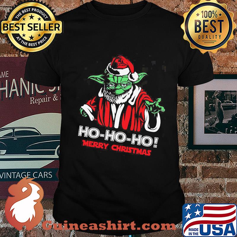 Baby Yoda Ho Ho Ho merry christmas shirt