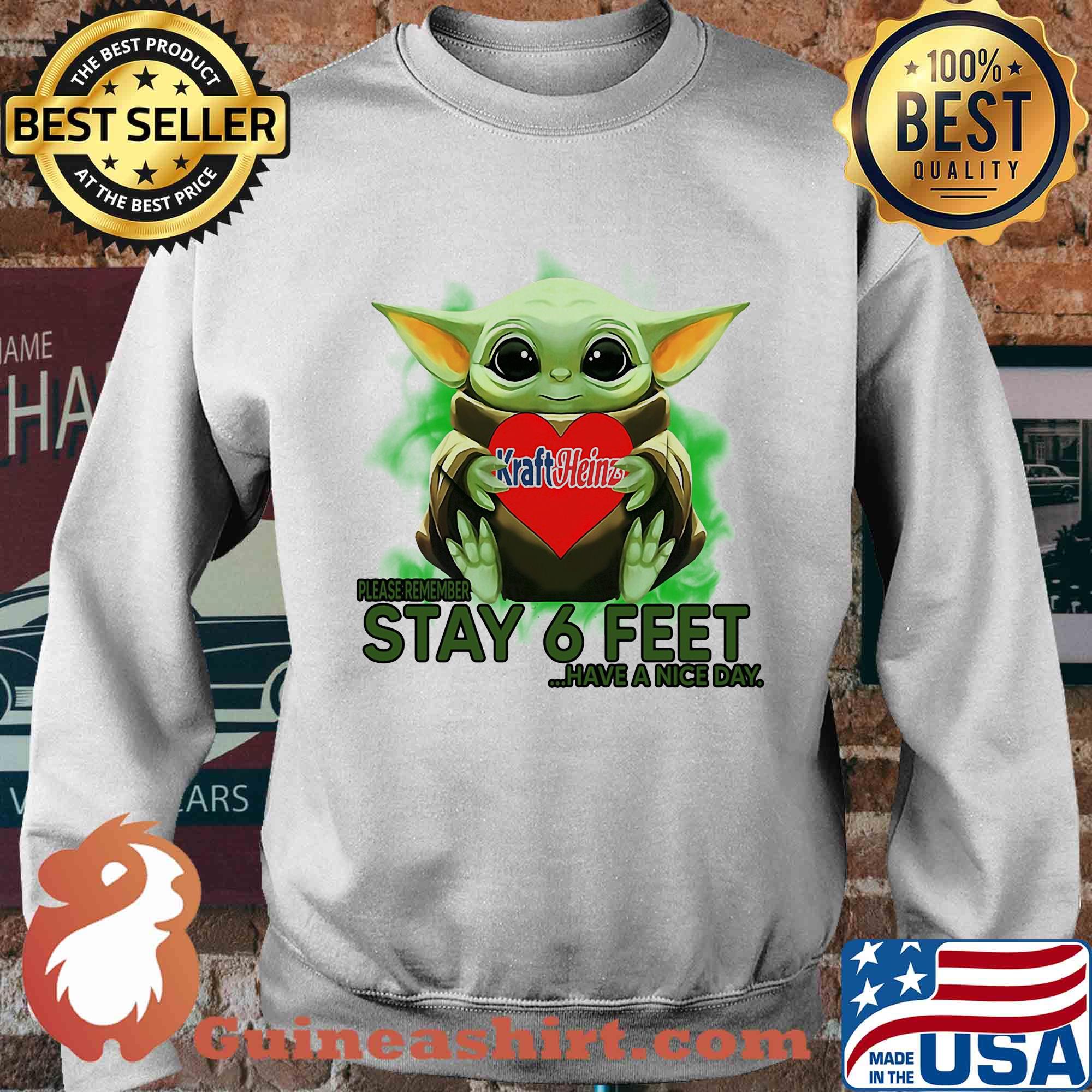Baby Yoda hug Kraft Heinz please stay 6 feet Have a nice day s Sweater