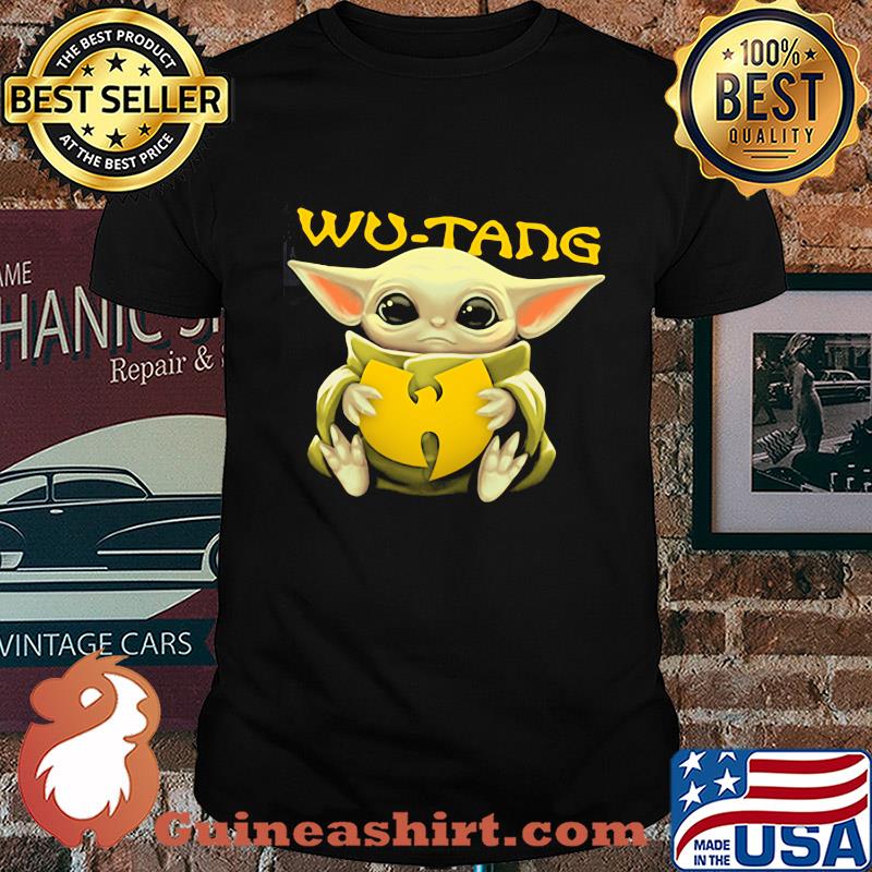 Baby Yoda hug Wu Tang shirt