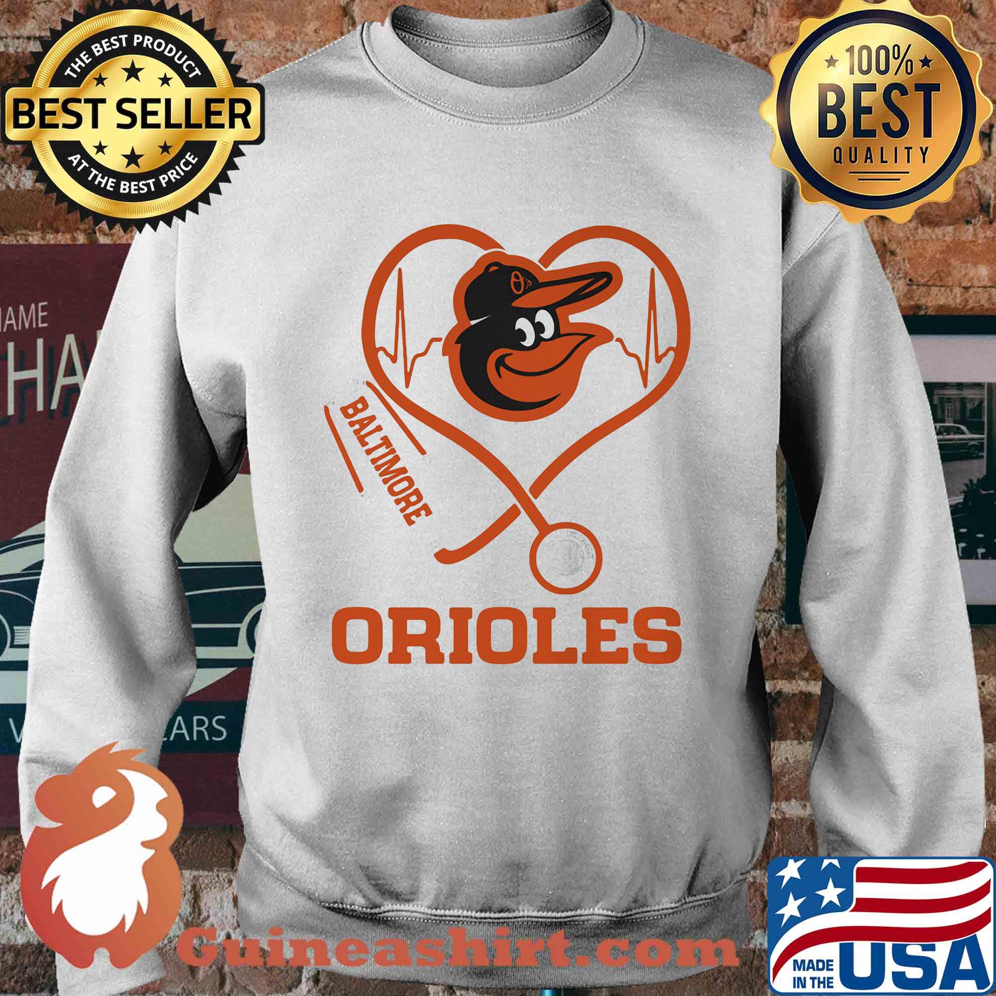 Baltimore orioles baseball stethoscope heart s Sweater