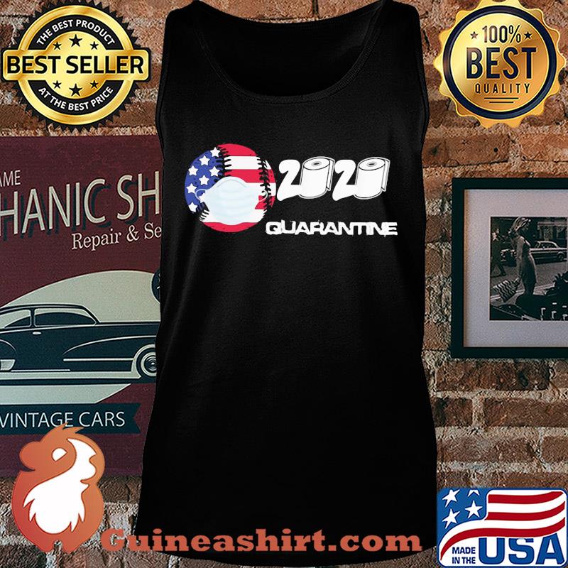 Baseball mask 2020 toilet paper American flag veteran Independence Day s Tank top