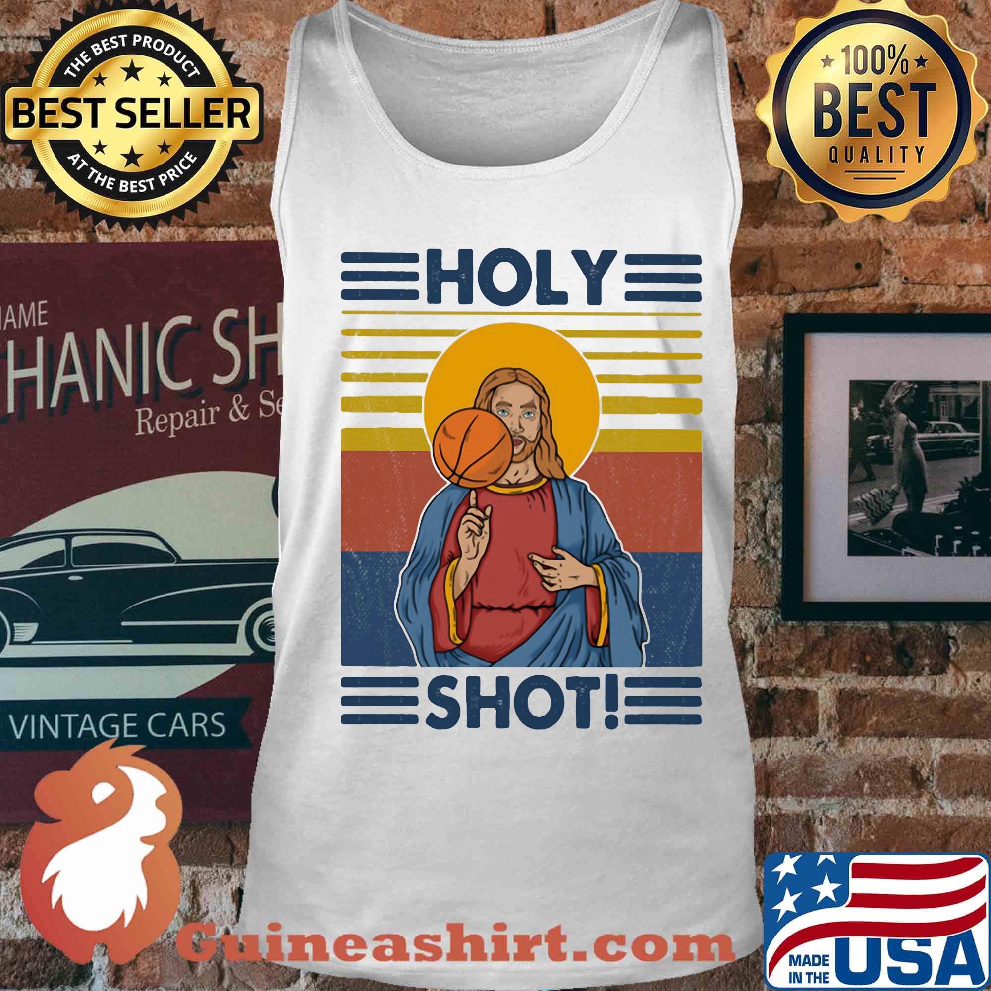 Basketball jesus holy shot vintage s Tank top