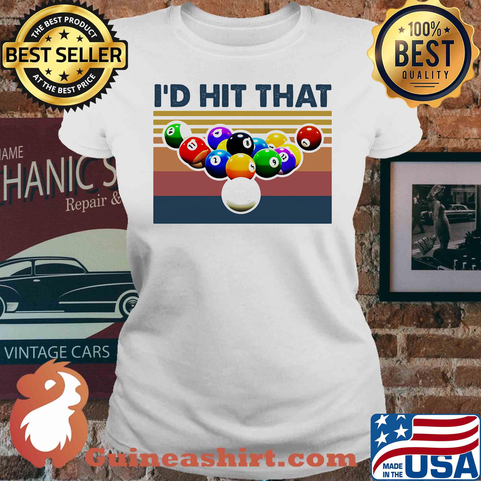 Billard I'd hit that vintage s V-neck