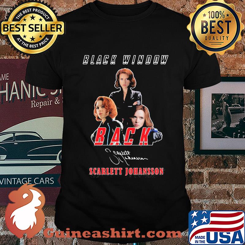 Black widow back scarlett johansson signature shirt
