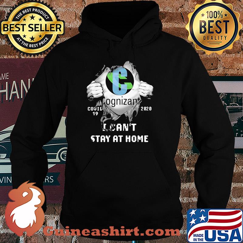 Blood insides cognizant logo covid-19 2020 I can't stay at home s Hoodie