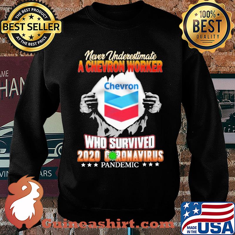 Blood insides never underestimate a chevron worker who survived 2020 coronavirus pandemic s Sweater