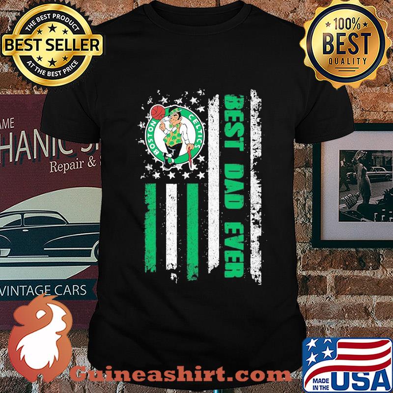 Boston celtics best dad american flag independence day shirt