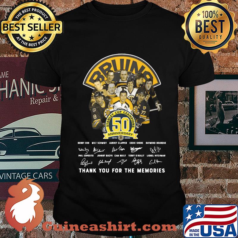 Bruins stanley cup champions 50th anniversary signature shirt