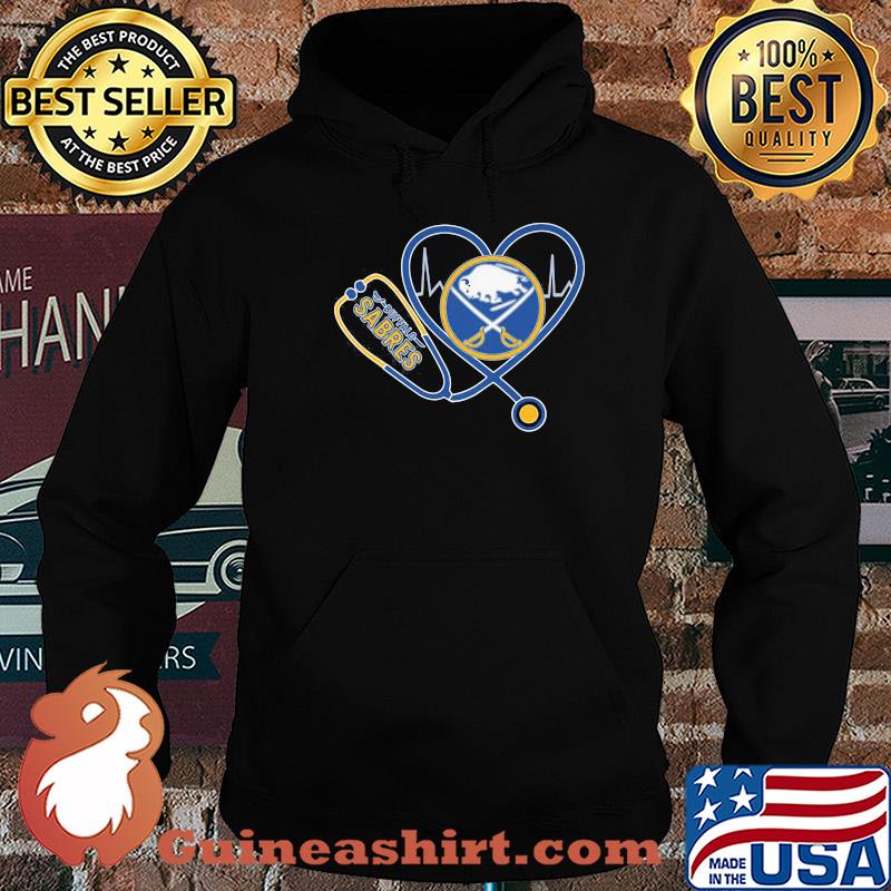 Buffalo sabres hockey stethoscope heart s Hoodie