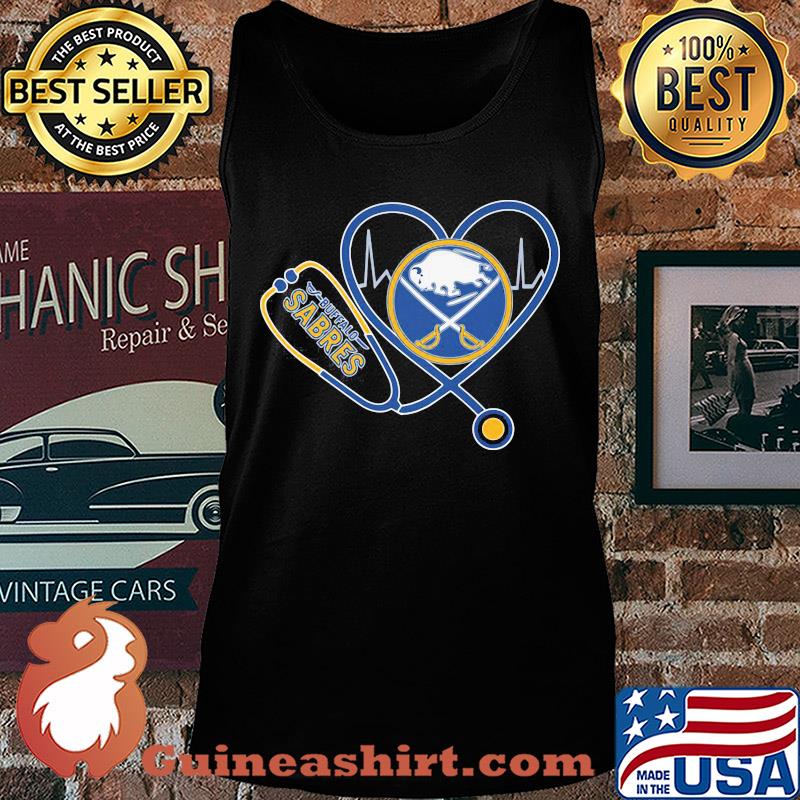 Buffalo sabres hockey stethoscope heart s Tank top