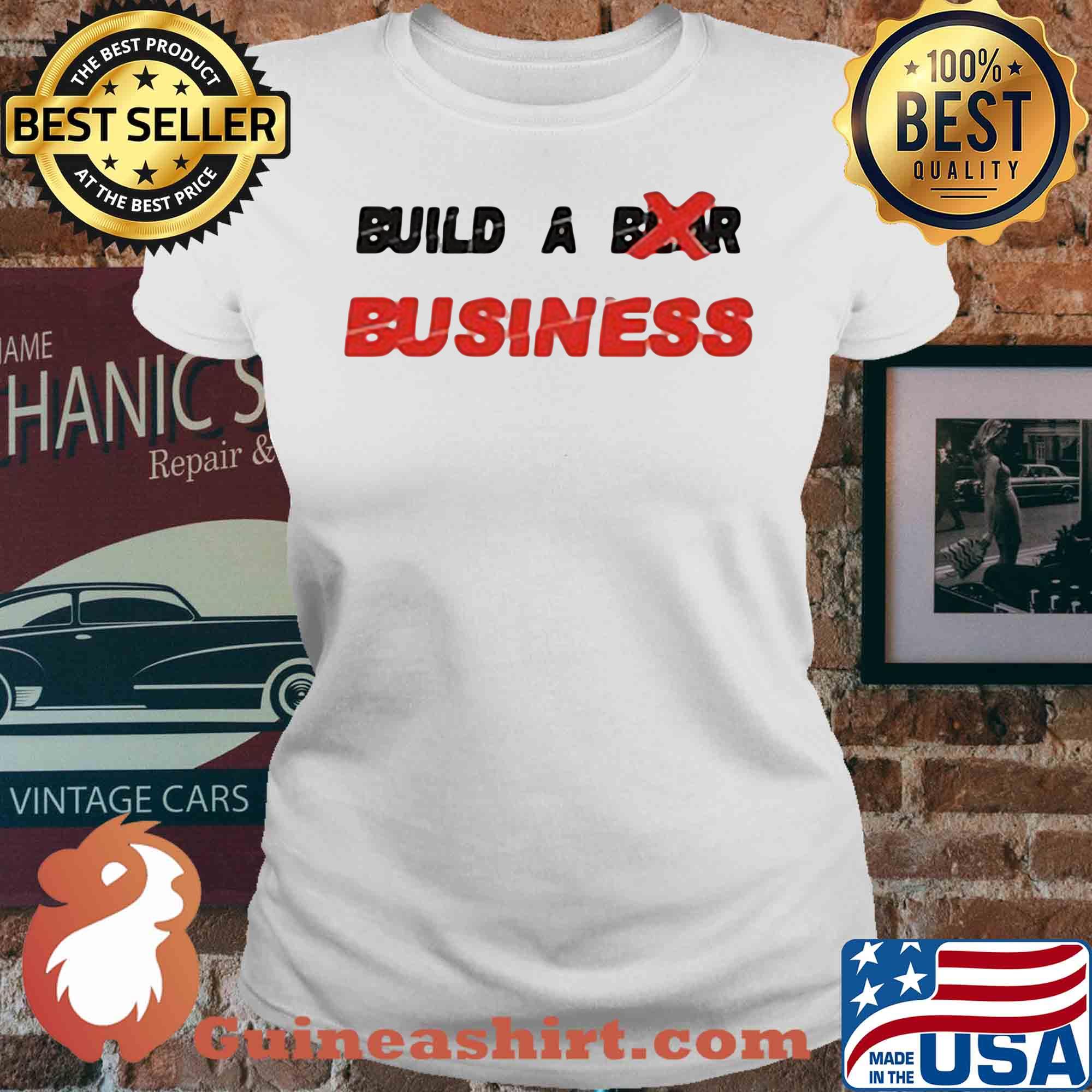 Build a business white s V-neck