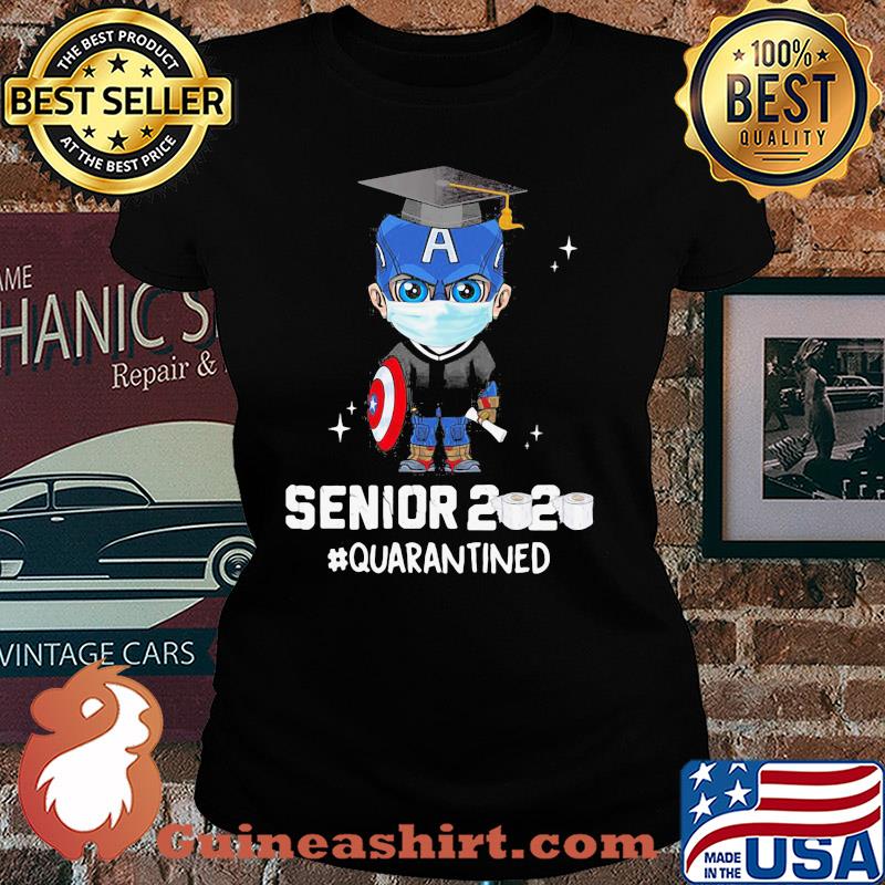 Captain America mask Senior 2020 toilet paper quarantined s Ladies tee