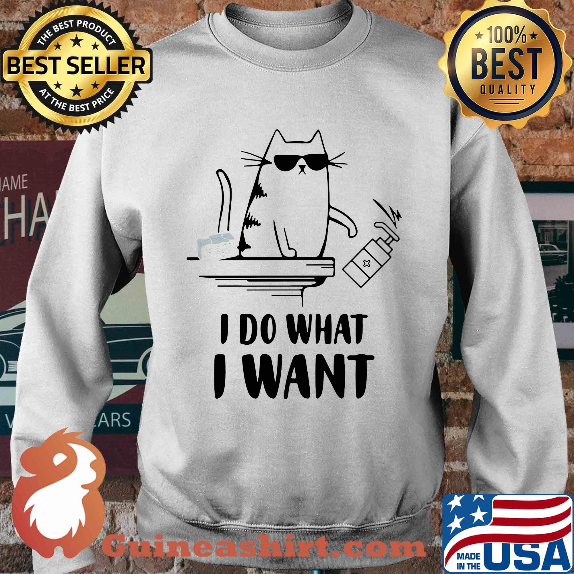 Cat I do what I want hand wash s Sweater
