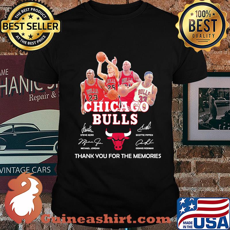 Chicago bulls basketball team thank you for the memories signatures shirt
