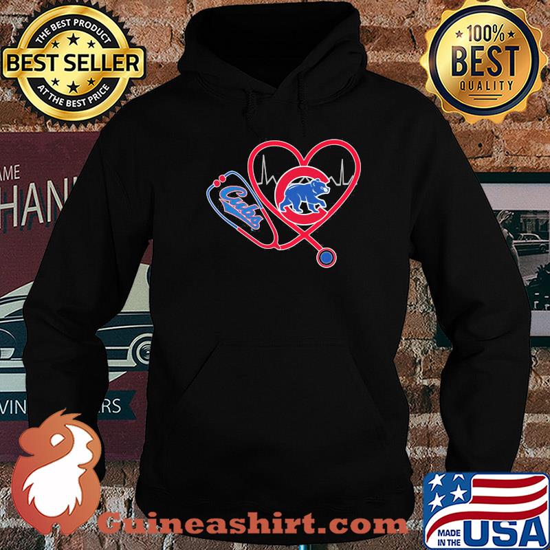 Chicago cubs baseball stethoscope heart s Hoodie