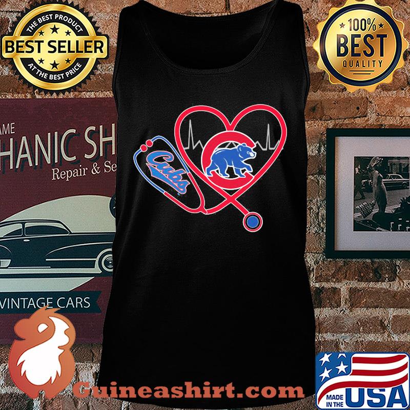 Chicago cubs baseball stethoscope heart s Tank top