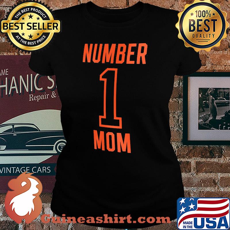 Cincinnati bengals fanatics branded black #1 mom team s Ladies tee