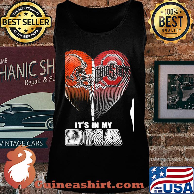 Cleveland browns and cleveland indians heart it's in my dna s Tank top