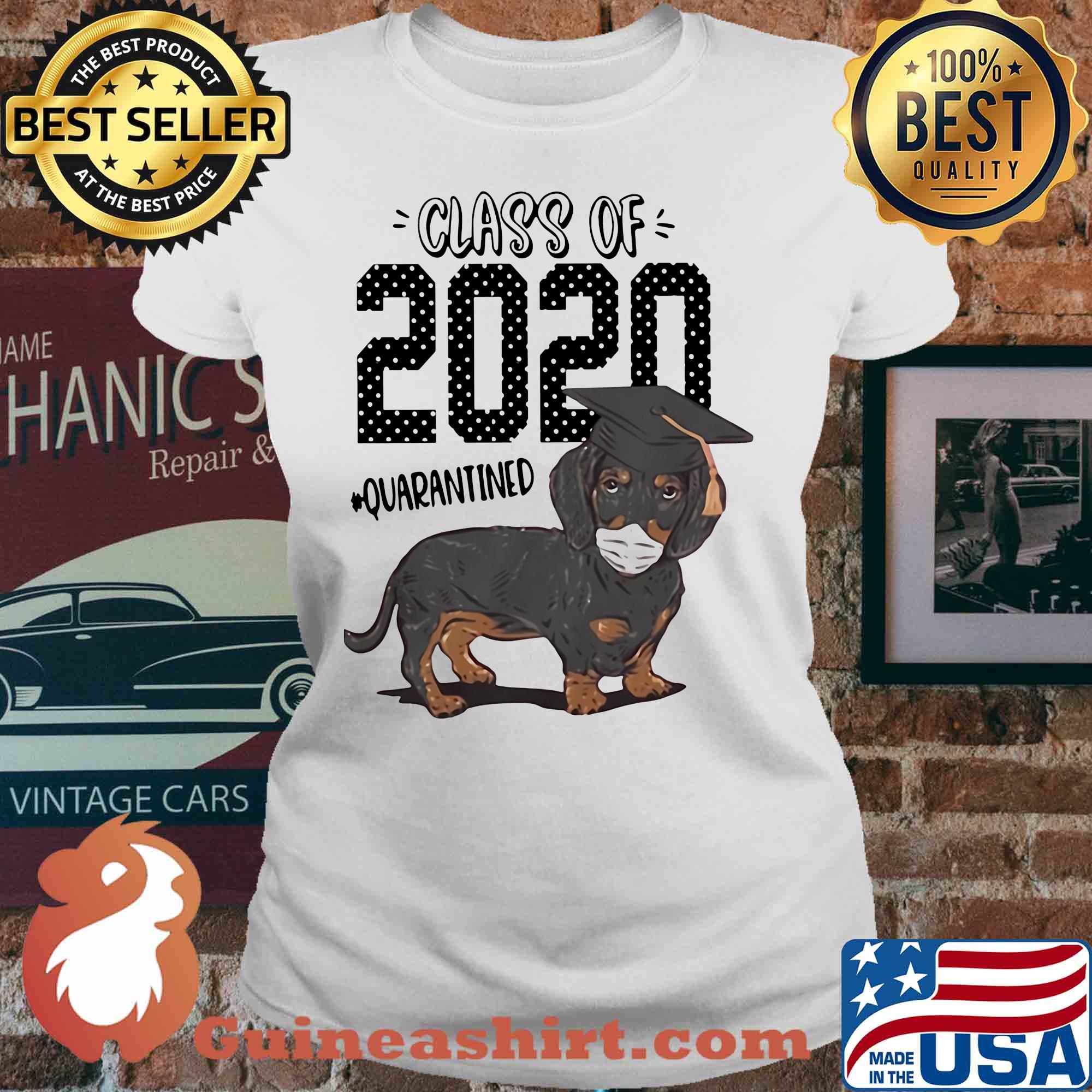 Dachshund Class of 2020 quarantined s V-neck