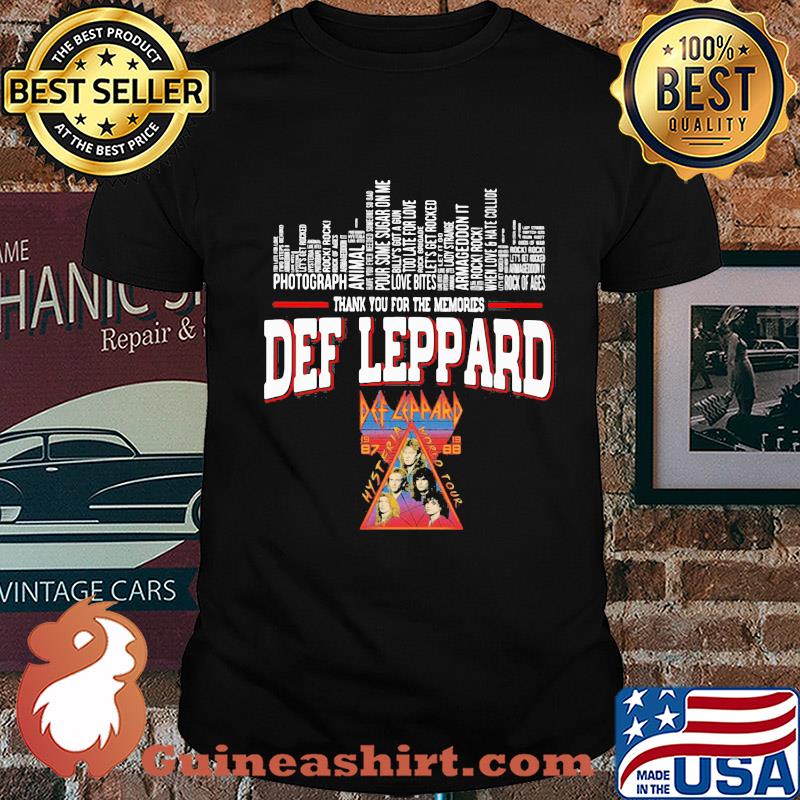 Def Leppard thank you for memories shirt
