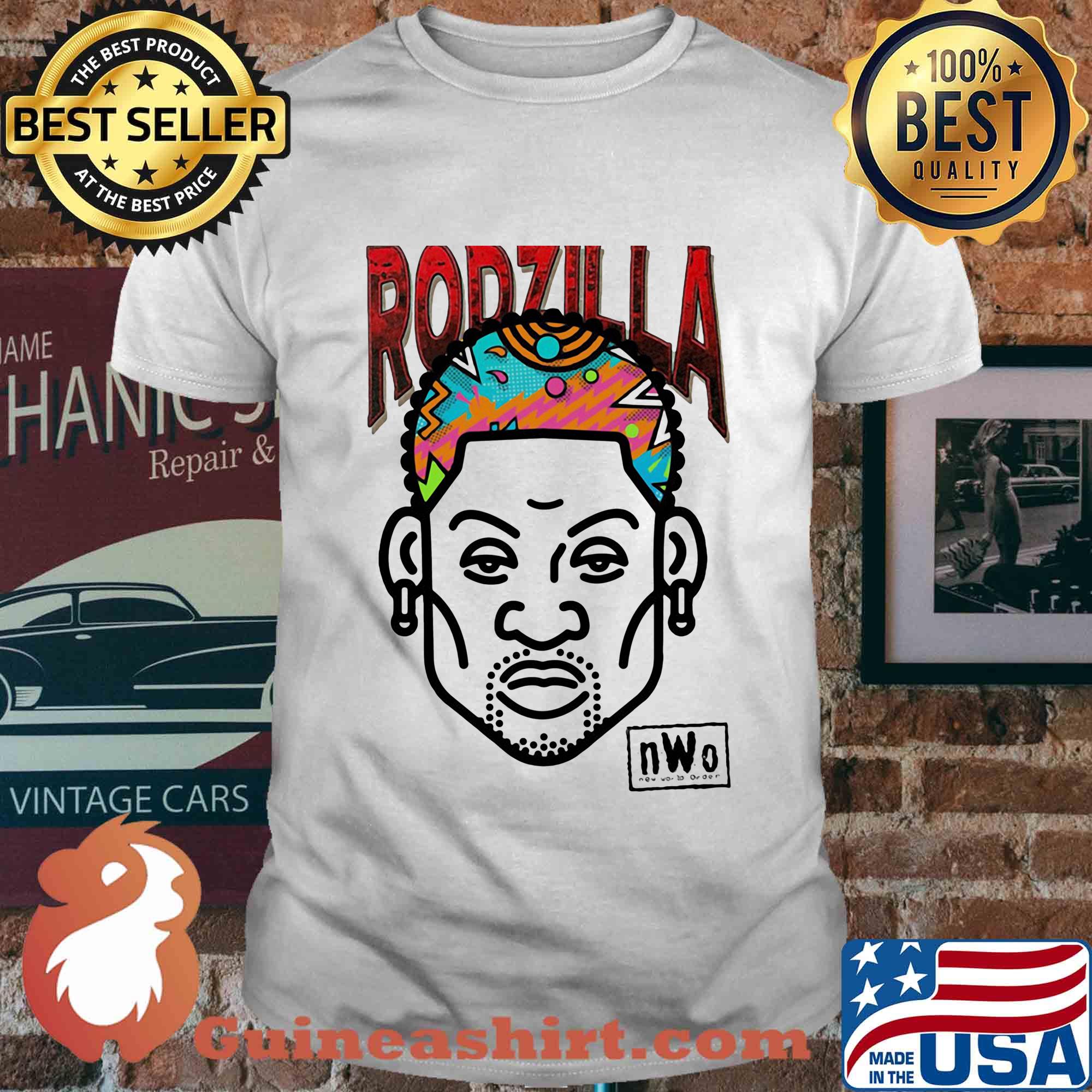 Dennis rodman wcw nwo rodzilla wrestling shirt