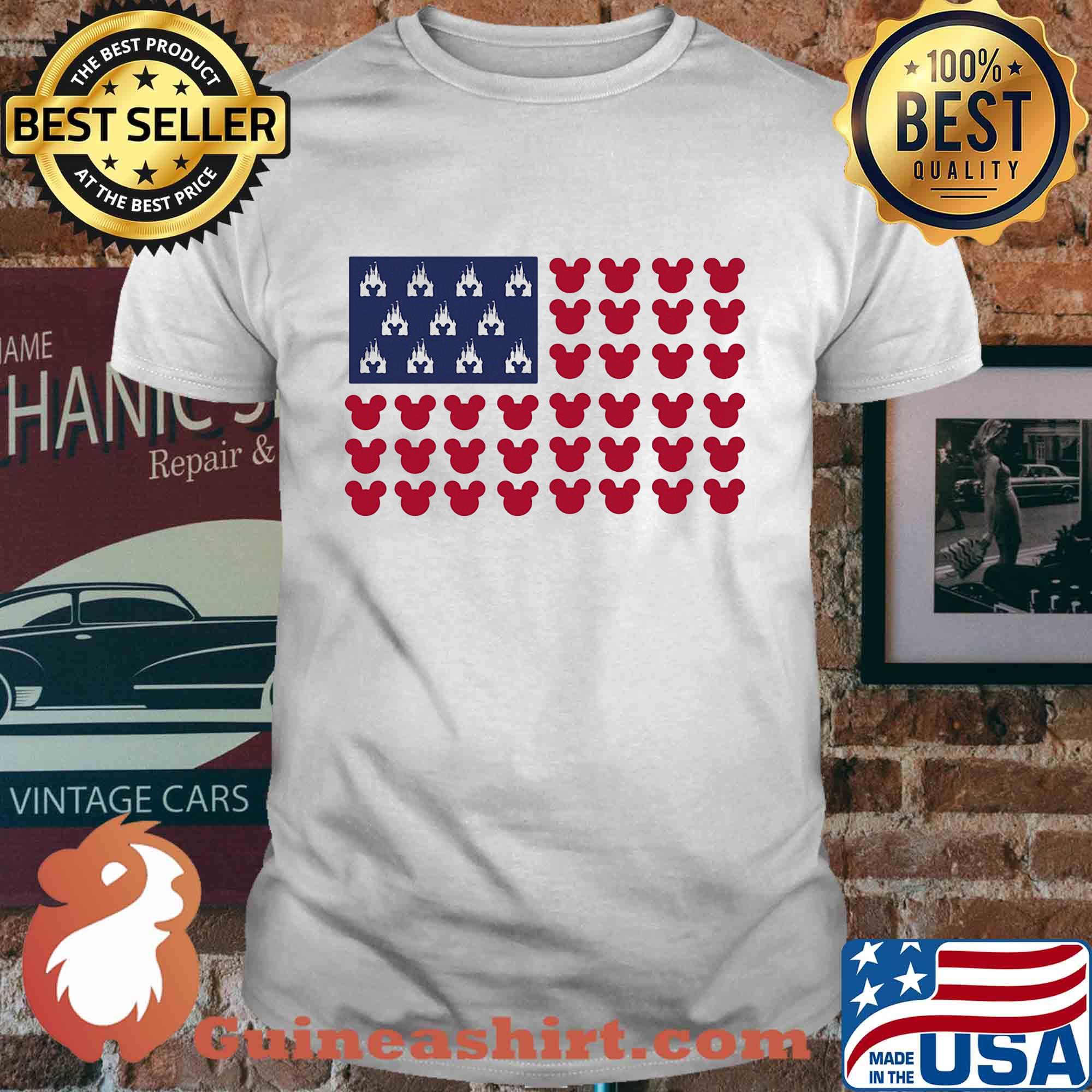 Disney mickey mouse American flag independence day shirt