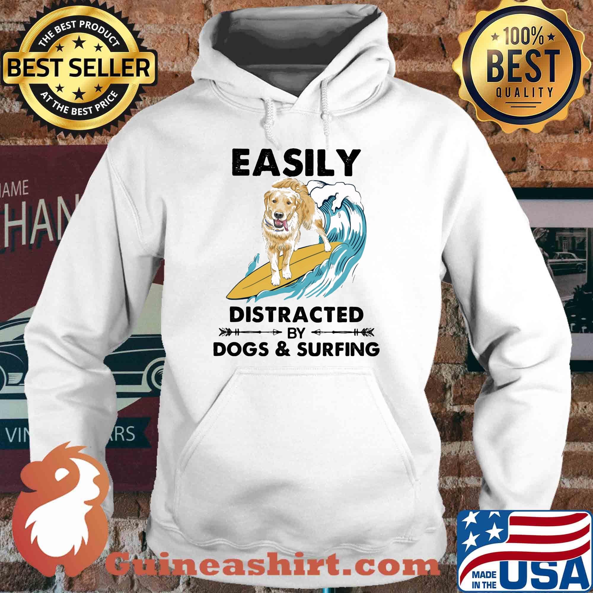 Dog labrador easily distracted by dogs and surfing s Hoodie