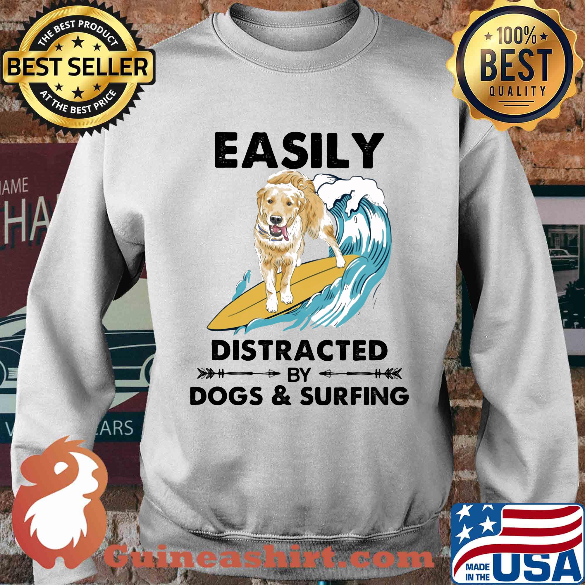 Dog labrador easily distracted by dogs and surfing s Sweater