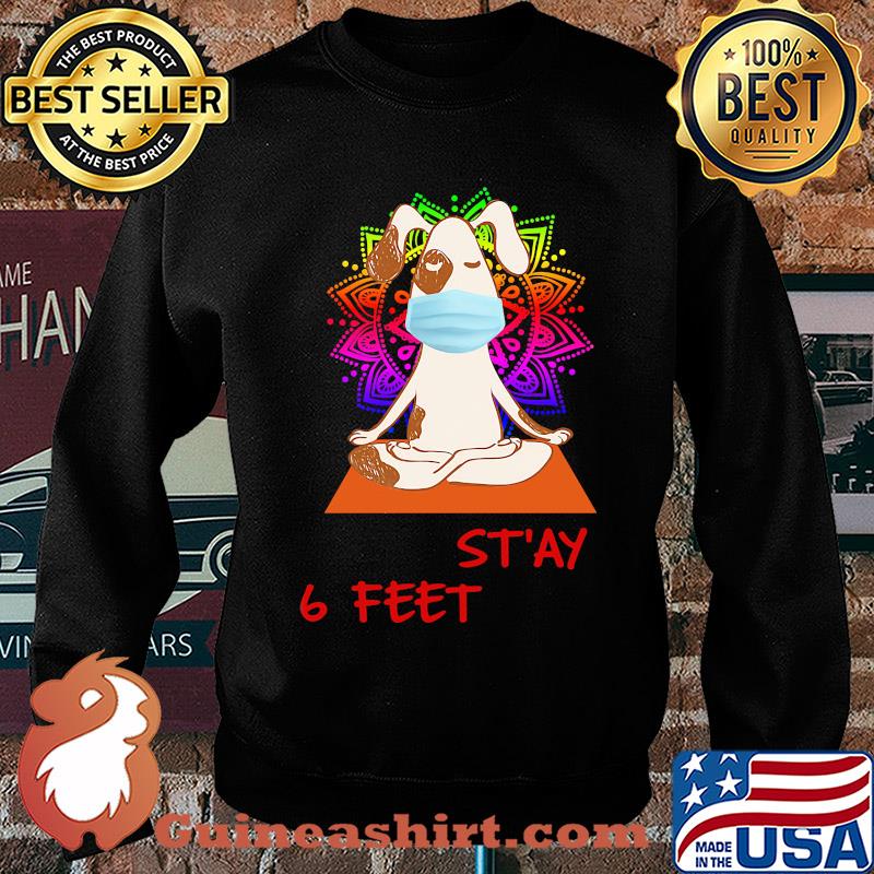 Dog yoga chill stay 6 feet mask covid-19 s Sweater