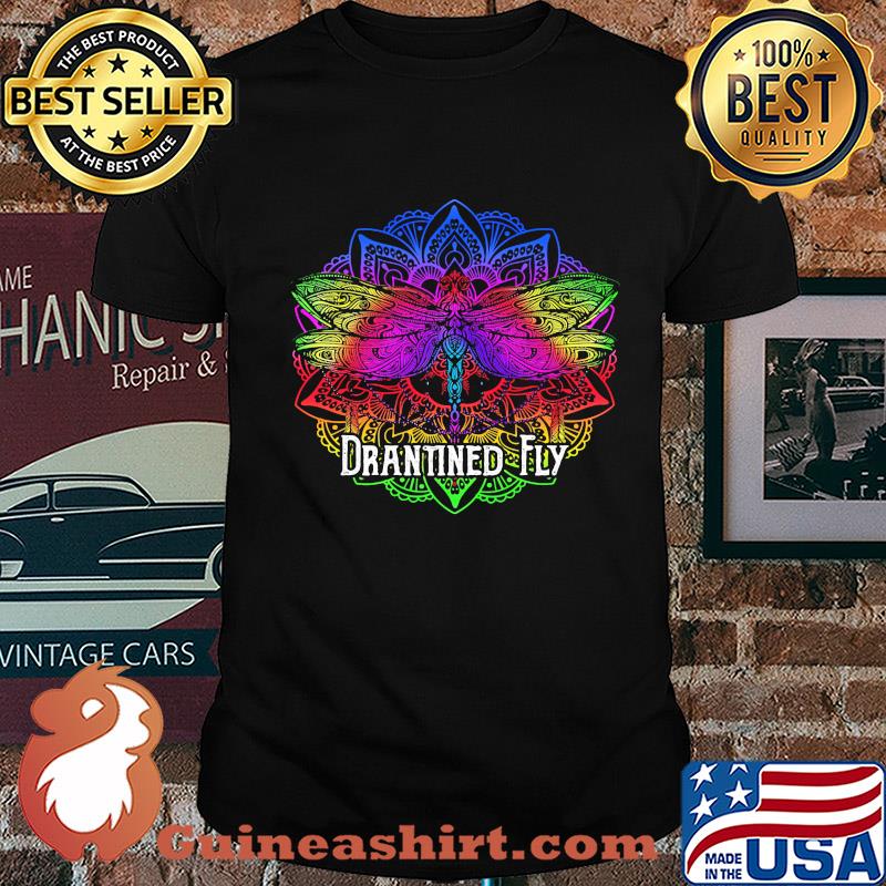 Dragonfly drantined fly Mandala shirt