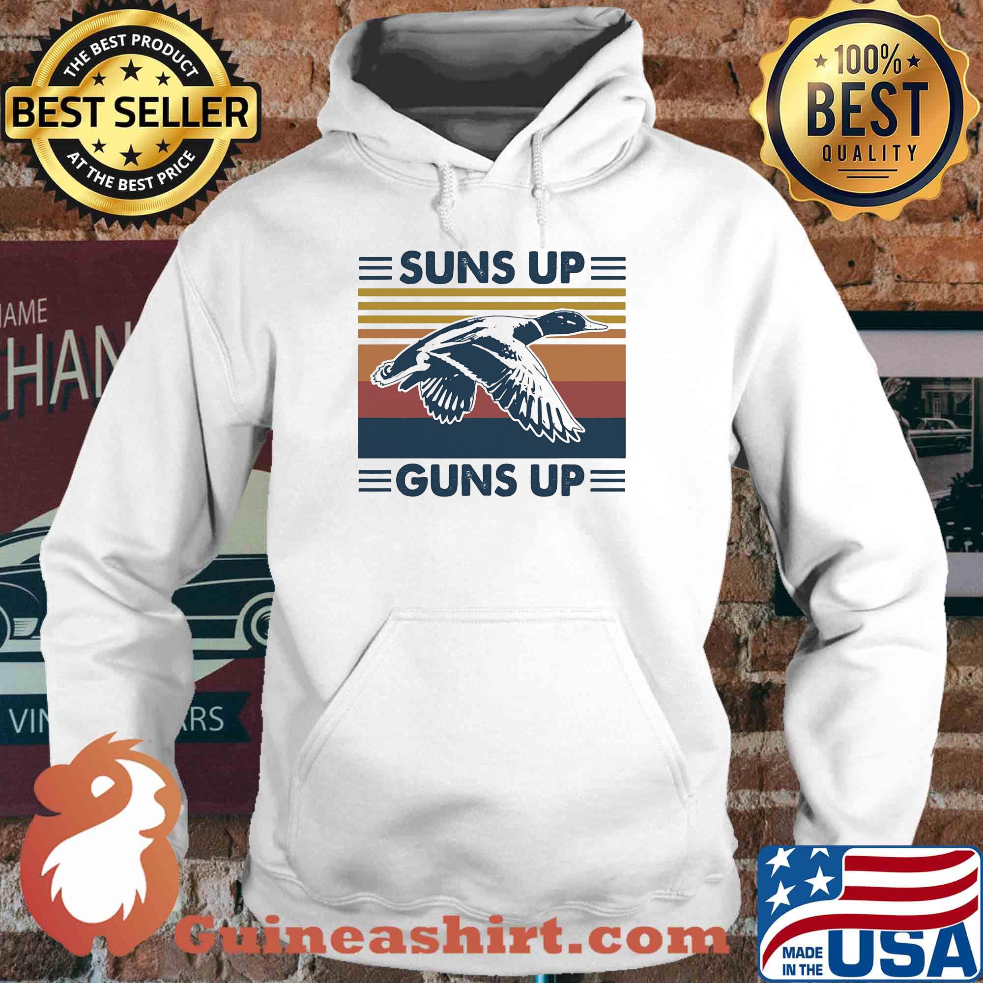 Duck suns up guns up vintage s Hoodie