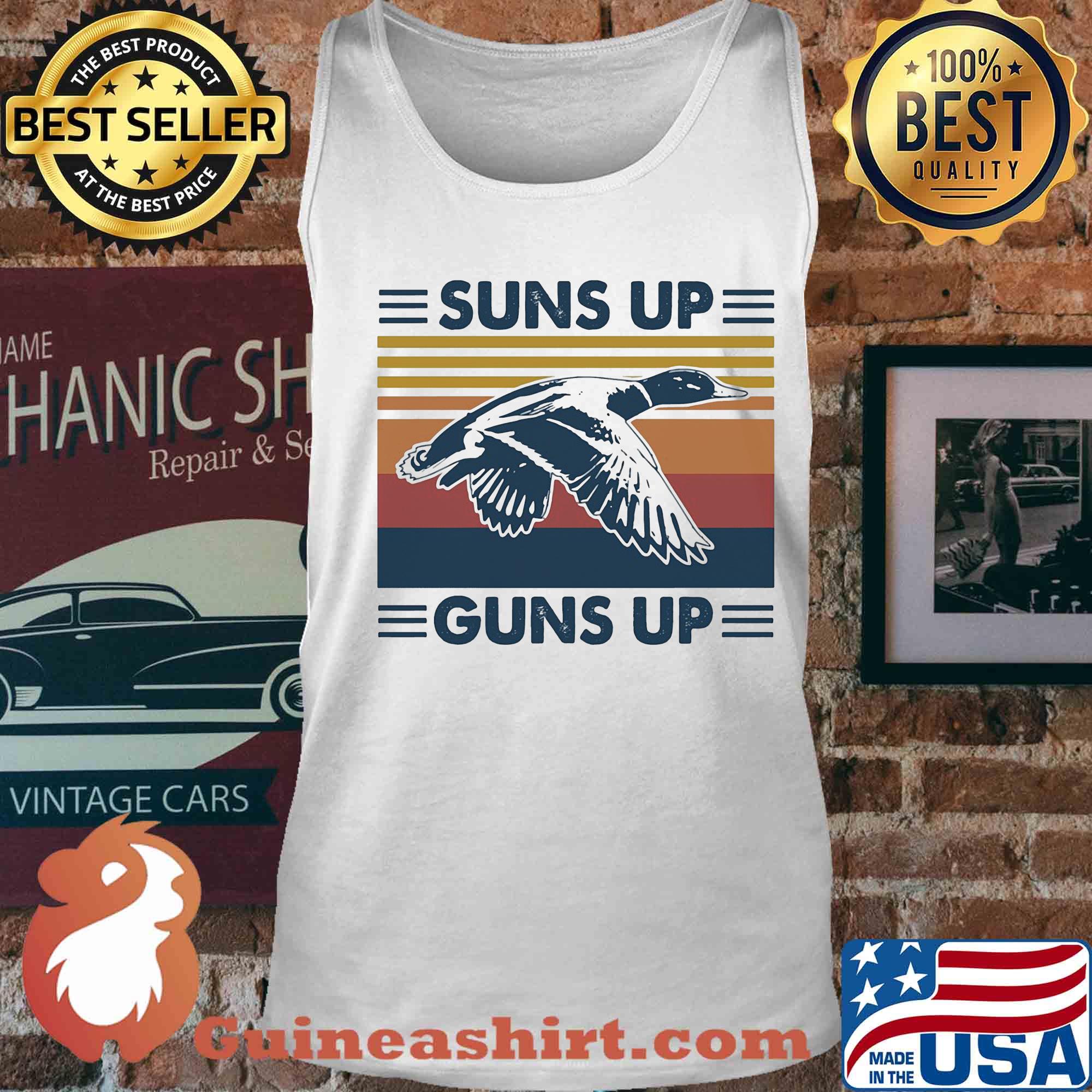 Duck suns up guns up vintage s Tank top